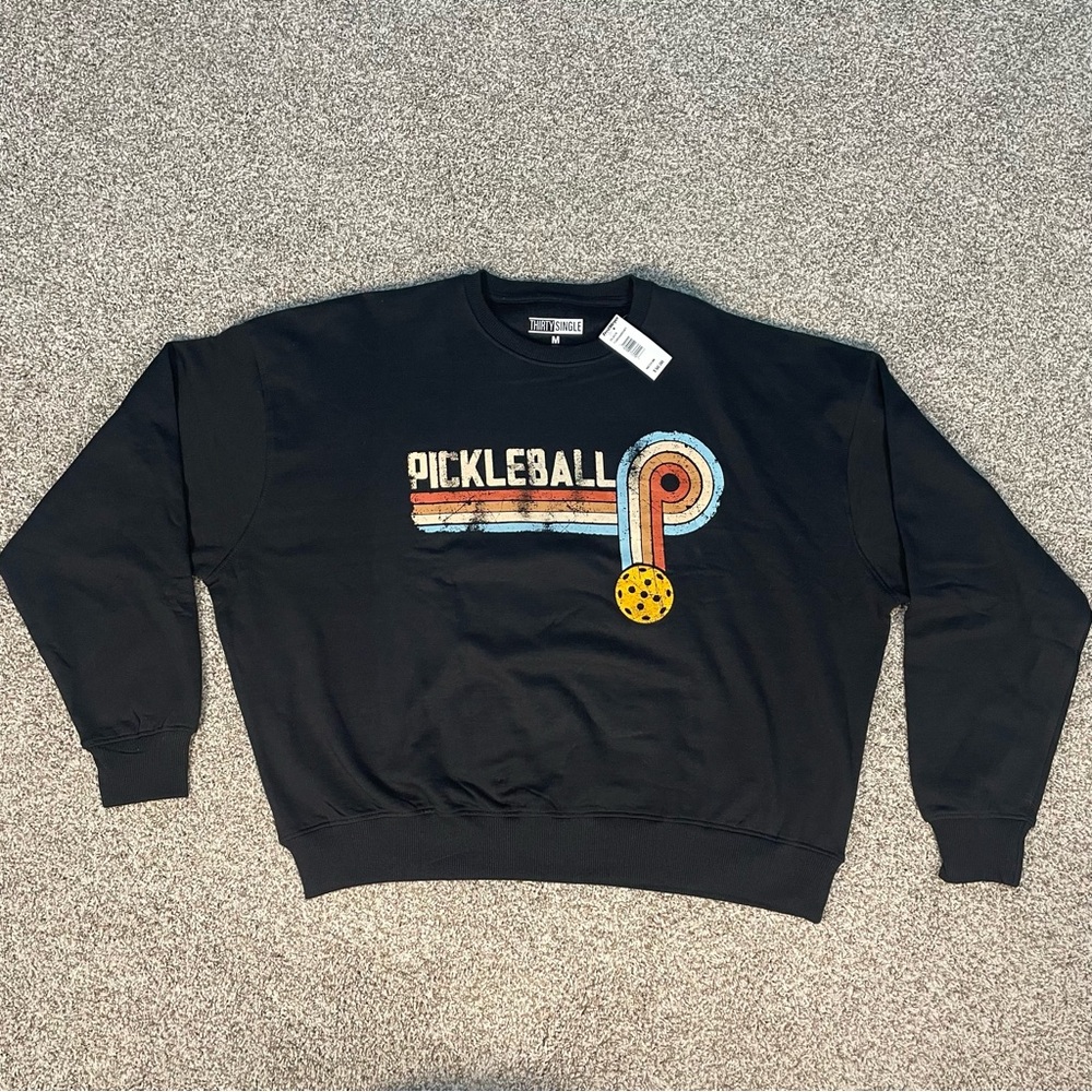 Pickleball Black Sweater size M